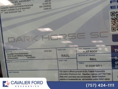 2026 Ford Mustang Dark Horse® SC